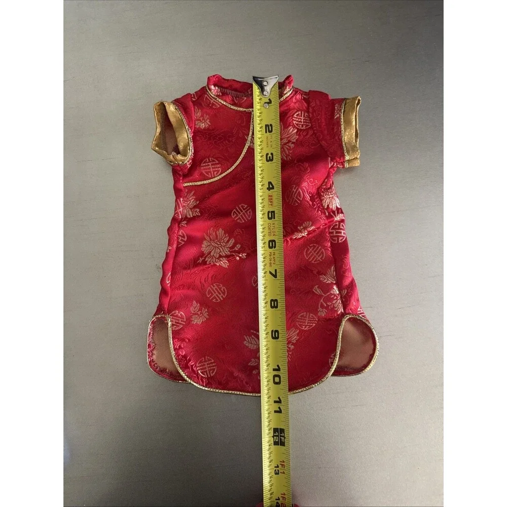 Girls Doll Dress Vintage American Girl Doll Lunar New Year Red Dress